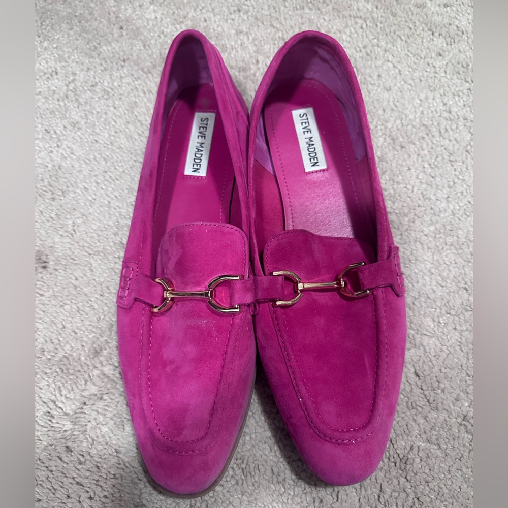 Steve Madden Pink Suede Loafers Size Women’s 11